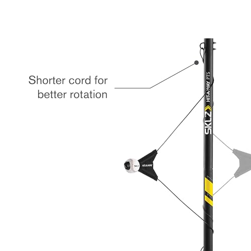 SKLZ Hit-A-Way Youth Baseball Swing Trainer, Portable Solo Batting Practice with Stand, Tethered Ball for Hitting Drills, Ages 13 and Under