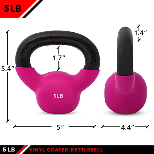 JFIT Kettlebell Weights Vinyl Coated Iron