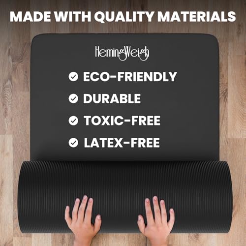 HemingWeigh 1-Inch Extra-Thick Non-Slip Yoga Mat