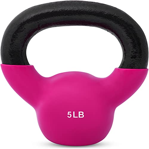 JFIT Kettlebell Weights Vinyl Coated Iron