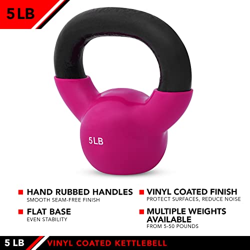 JFIT Kettlebell Weights Vinyl Coated Iron