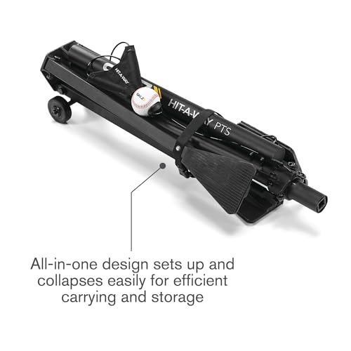 SKLZ Hit-A-Way Youth Baseball Swing Trainer, Portable Solo Batting Practice with Stand, Tethered Ball for Hitting Drills, Ages 13 and Under