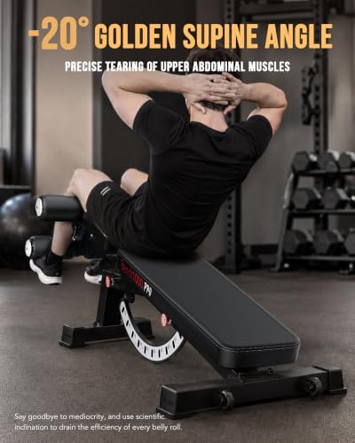 Keppi FID Adjustable Weight Bench, Heavy Duty Workout Bench for Home Gym