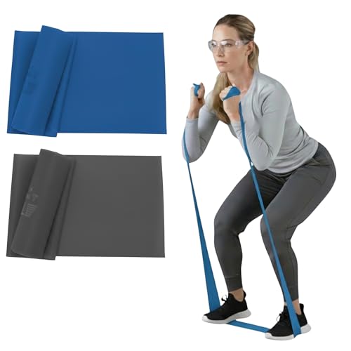 THERABAND Resistance Bands Set, Elastic Bands for Exercise & Physical Therapy, Strength Training for Upper & Lower Body Fitness