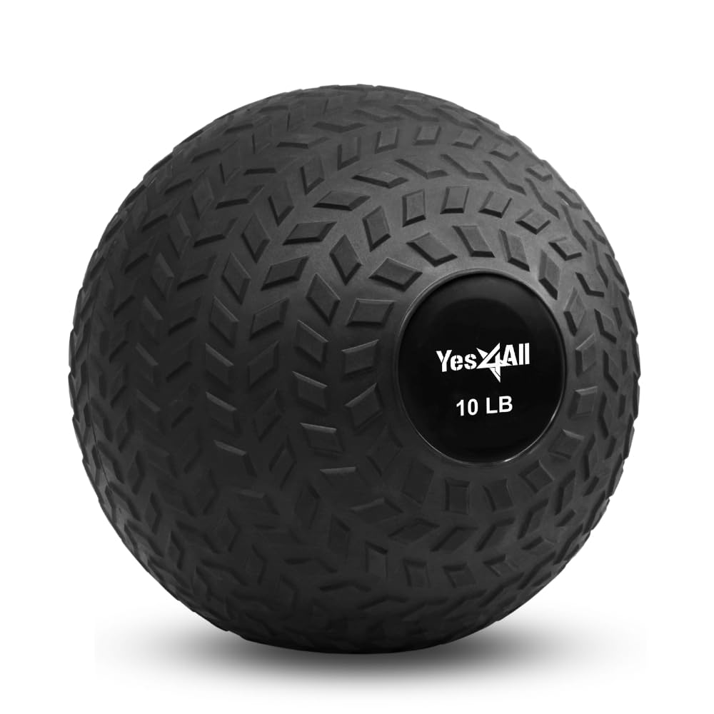Yes4All Upgraded Fitness Slam Ball Triangle for Exercise, Strength, Power Workout, Multiple Weight Options Weighted Ball