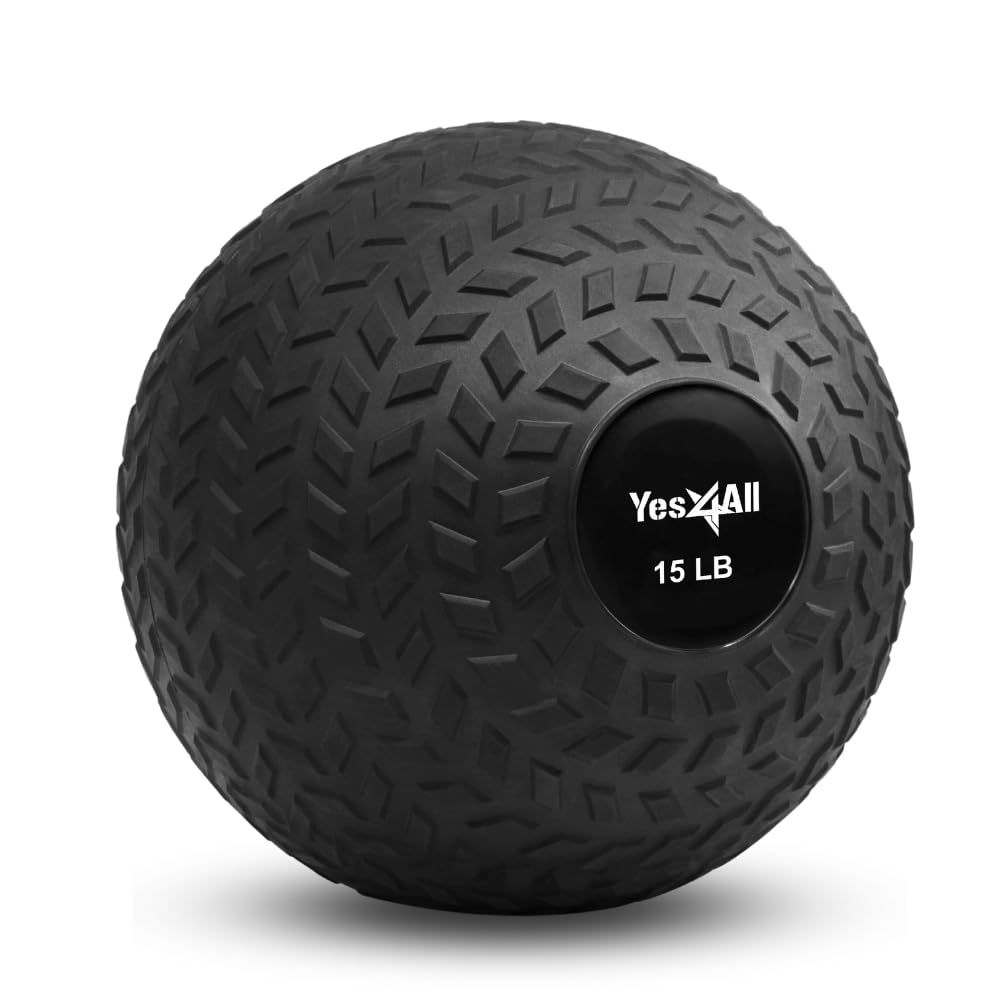 Yes4All Upgraded Fitness Slam Ball Triangle for Exercise, Strength, Power Workout, Multiple Weight Options Weighted Ball
