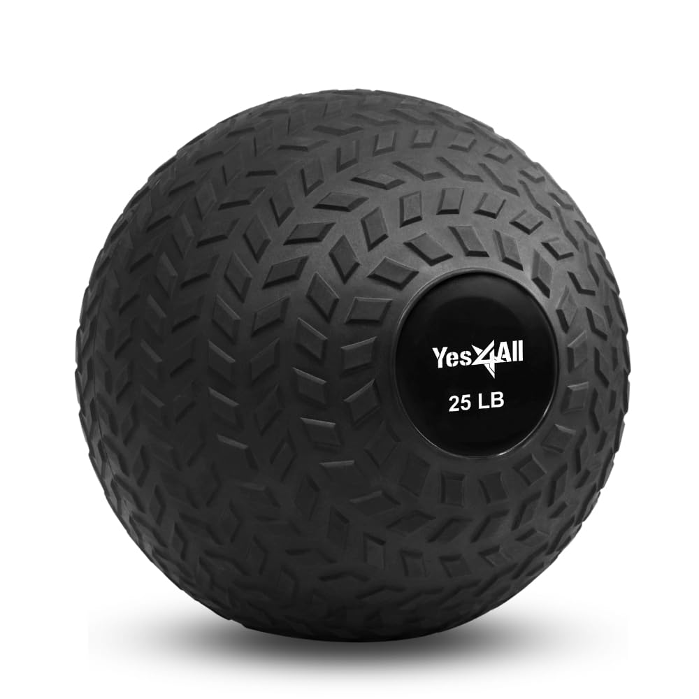 Yes4All Upgraded Fitness Slam Ball Triangle for Exercise, Strength, Power Workout, Multiple Weight Options Weighted Ball