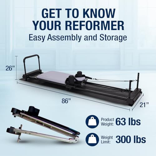 AeroPilates Reformer 4420 Plus Pilates Machine with Floor Mat