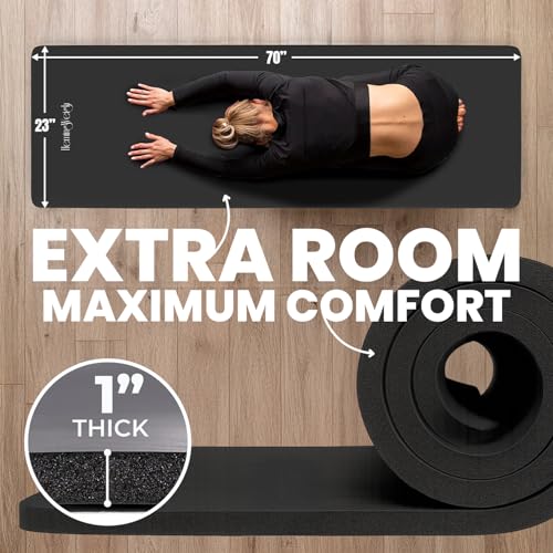 HemingWeigh 1-Inch Extra-Thick Non-Slip Yoga Mat