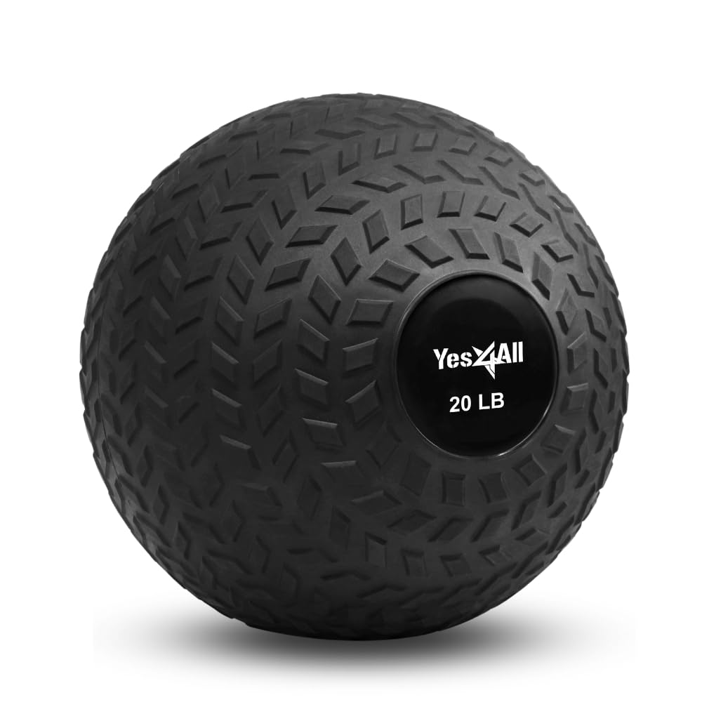 Yes4All Upgraded Fitness Slam Ball Triangle for Exercise, Strength, Power Workout, Multiple Weight Options Weighted Ball