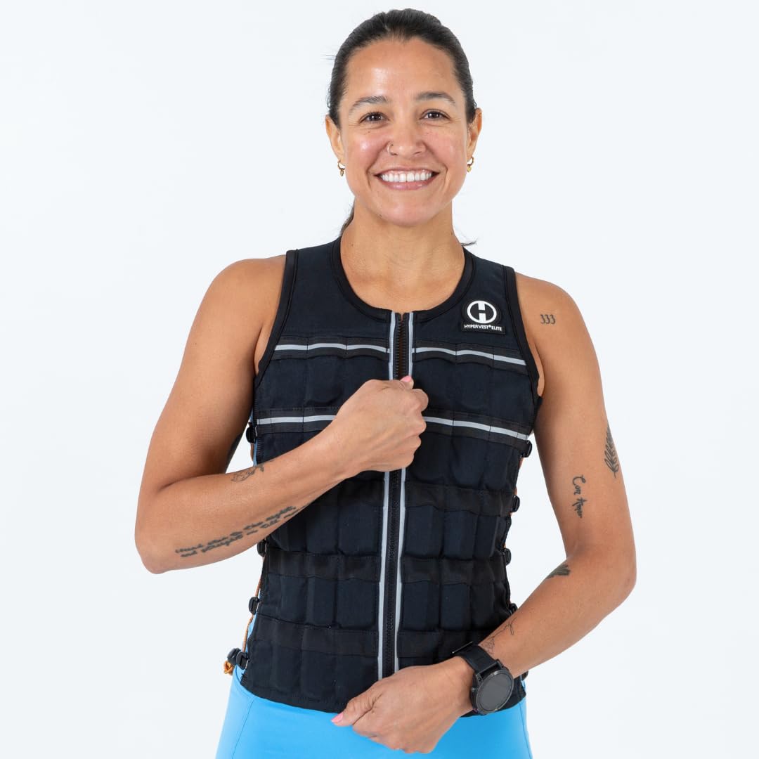 Hyperwear HyperVest ELITE Adjustable Weighted Vest for Women and Men — Thin Steel Weights, Stretch CORDURA Fabric — Weight Vest for Walking, Running, Strength Training