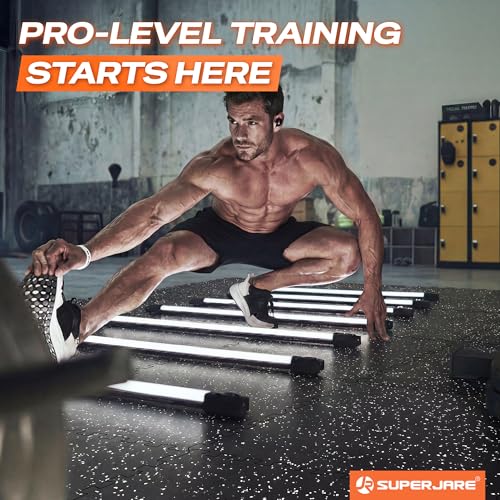 SUPERJARE Rubber-Top Interlocking Gym Floor Mats 56.3 Sq Ft