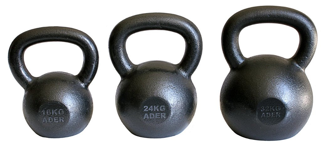 Ader Premier Kettlebell Set- (16, 24, 32 Kg) w/DVD