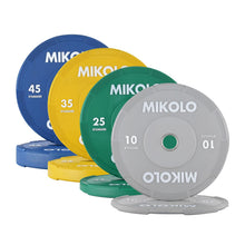 Mikolo 2-Inch Olympic Rubber Weight Plates with Steel Insert