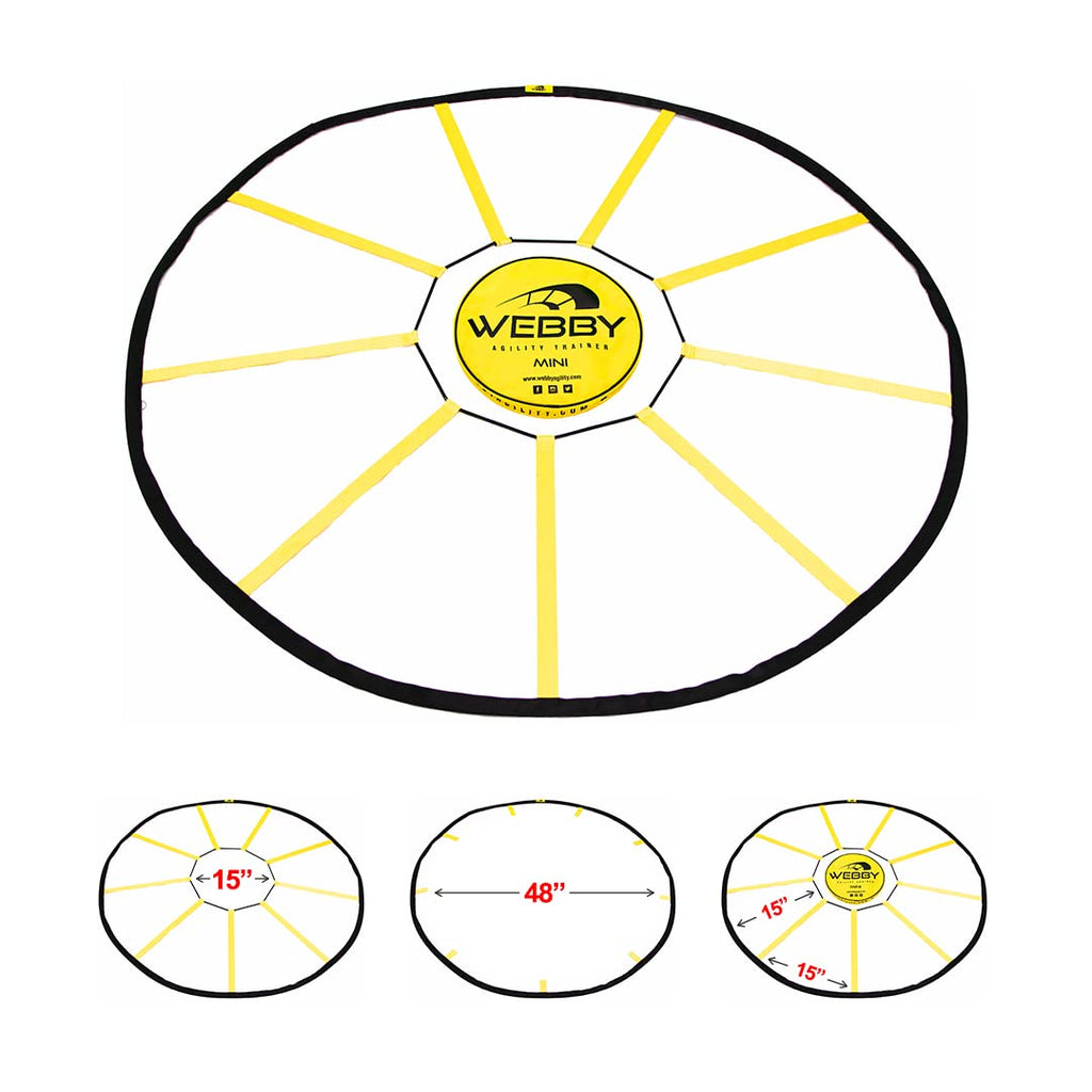 Webby Agility Trainer – Circle Speed and Agility Ladder for High Intensity Reactive Footwork Drills and Skills – A Circular Piece of Reaction Training Equipment That Changes The Way You Move