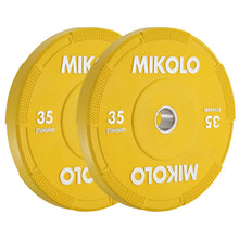 Mikolo 2-Inch Olympic Rubber Weight Plates with Steel Insert