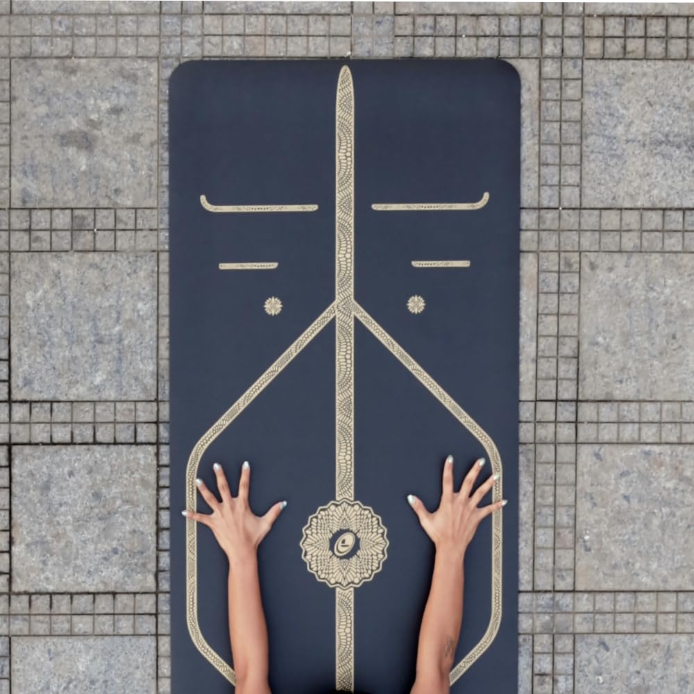 Liforme Printed Yoga Mat - Patented Alignment Design, Ultimate Grip