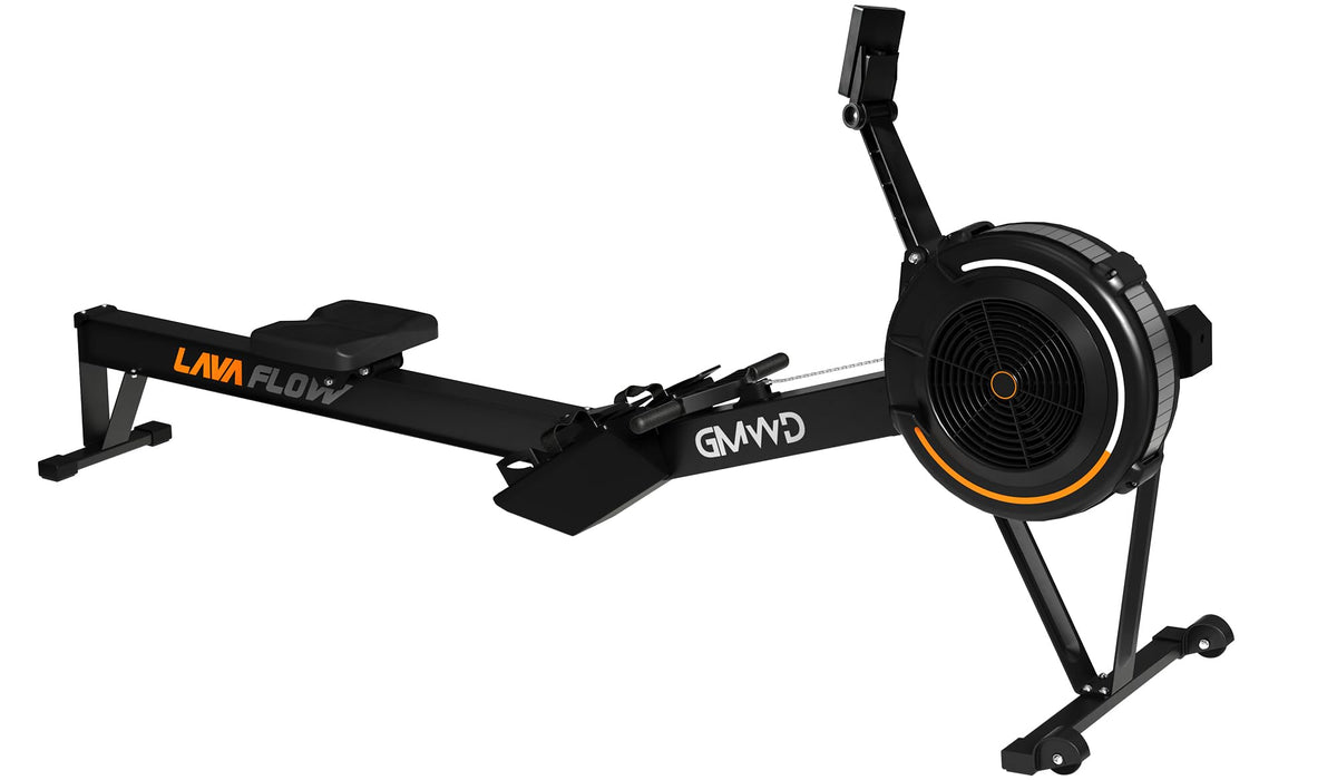 GMWD Air Rowing Machines for Home, 10-Level Adjustable Resistance Professional Rower Machine with Performance Monitor, Ergonomic Comfort Seat, Device Holder & Easy Storage, Lava Flow Series