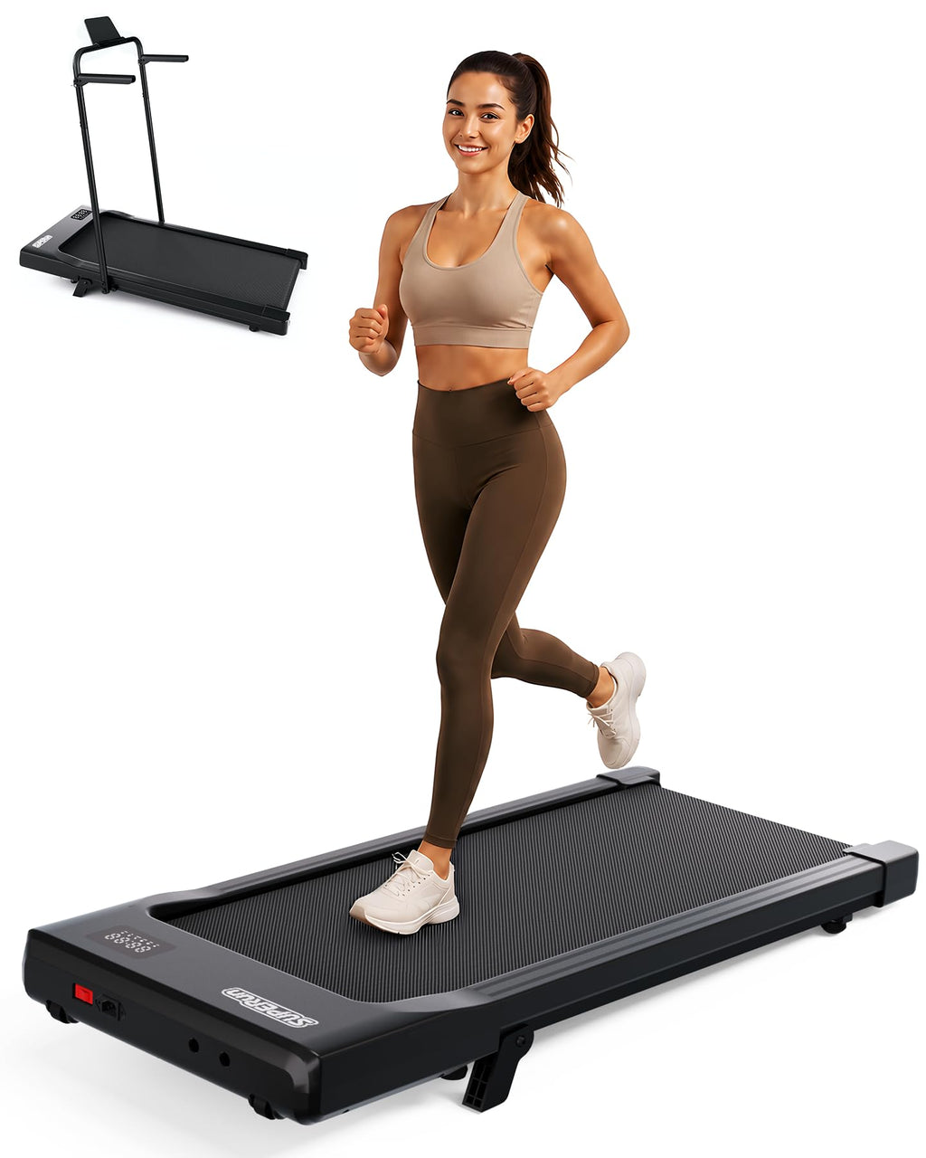 Superun Walking Pad with 6% Incline, 2.5HP Treadmill, 0.6-3.8 MPH, 300 lbs