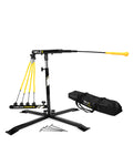 SKLZ Hurricane Baseball and Softball Swing Trainer, Adjustable Power Band System with Anti-Dent Ball Head, Height 23 to 38 Inches, Solo Hitting Practice for Youth Ages 14 and Under