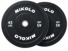 Mikolo 2-Inch Olympic Rubber Weight Plates with Steel Insert