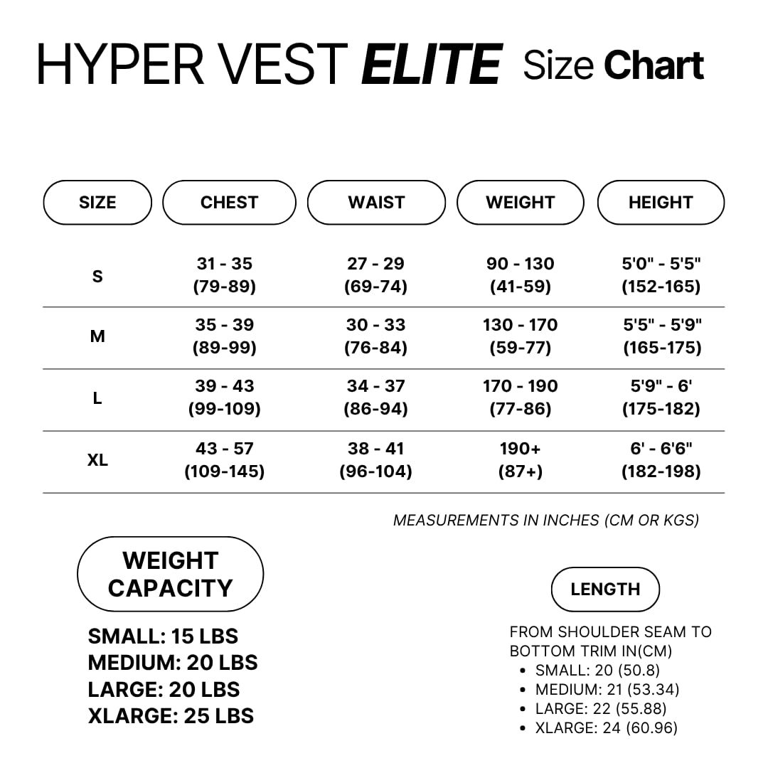 Hyperwear HyperVest ELITE Adjustable Weighted Vest for Women and Men — Thin Steel Weights, Stretch CORDURA Fabric — Weight Vest for Walking, Running, Strength Training
