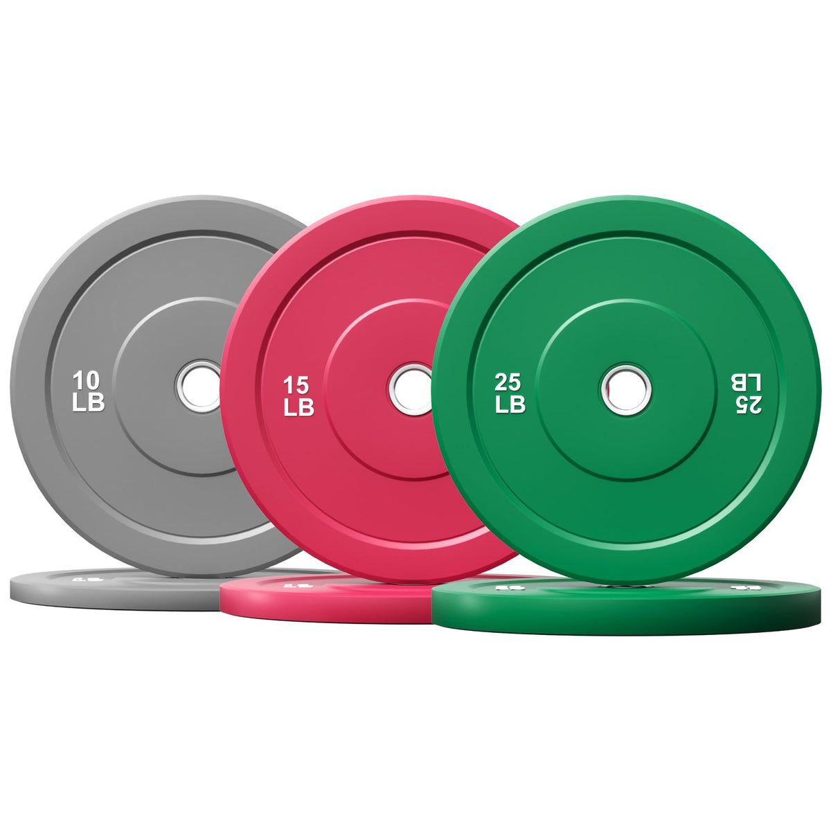 GOIMU Colored Olympic Bumper Weight Plate Set for Strength