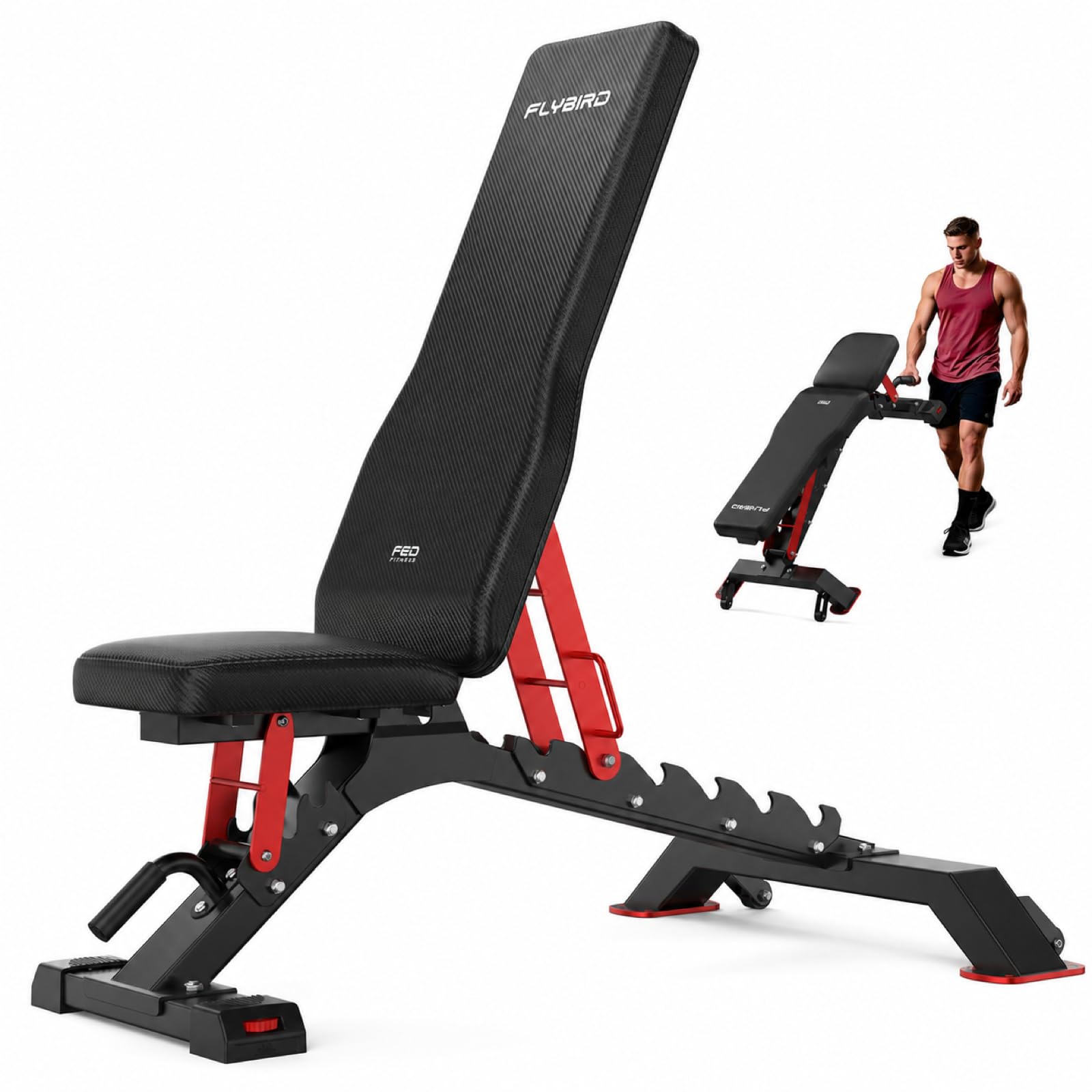FLYBIRD WB7 Commercial Adjustable Weight Bench 1300 lb