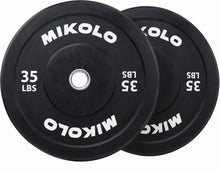 Mikolo 2-Inch Olympic Rubber Weight Plates with Steel Insert