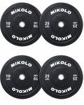 Mikolo Olympic Weight Plates, 2-Inch Rubber Weight Plates with Steel Insert, Bumper Plates for Strength Training, Weight Plate