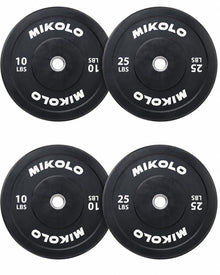 Mikolo 2-Inch Olympic Rubber Weight Plates with Steel Insert