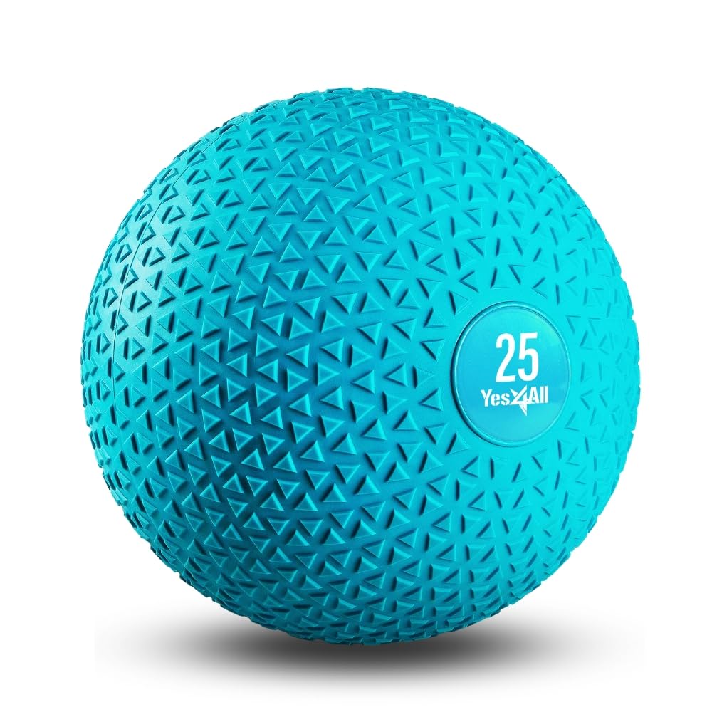Yes4All Upgraded Fitness Slam Ball Triangle for Exercise, Strength, Power Workout, Multiple Weight Options Weighted Ball