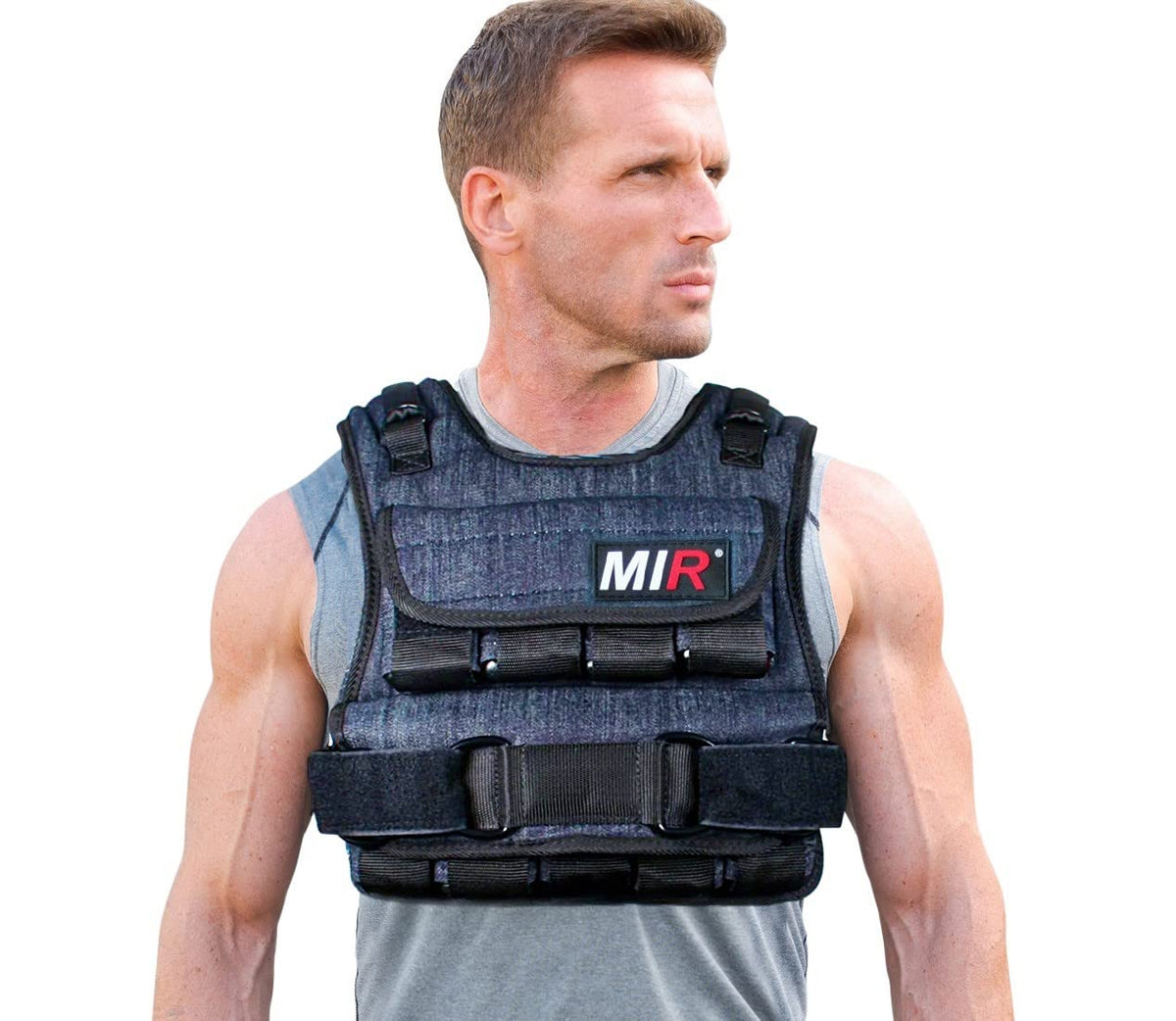 miR Air Flow Adjustable Weighted Vest 20–60 lb for Training