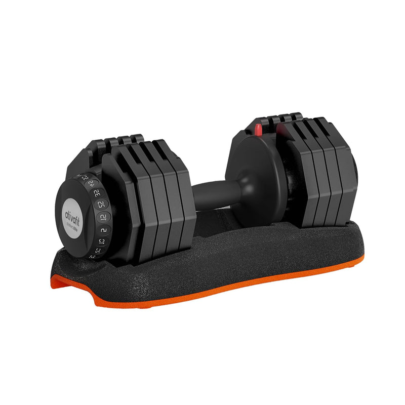 ATIVAFIT 5–88 lb Quick-Adjust Dumbbells with Safety Lock