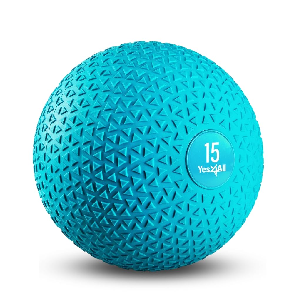 Yes4All Upgraded Fitness Slam Ball Triangle for Exercise, Strength, Power Workout, Multiple Weight Options Weighted Ball
