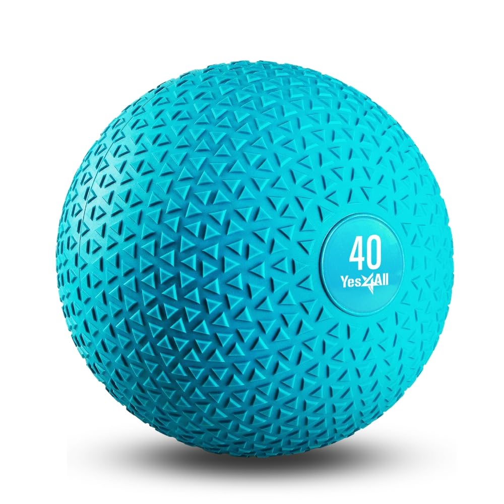 Yes4All Upgraded Fitness Slam Ball Triangle for Exercise, Strength, Power Workout, Multiple Weight Options Weighted Ball