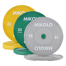 Mikolo 2-Inch Olympic Rubber Weight Plates with Steel Insert