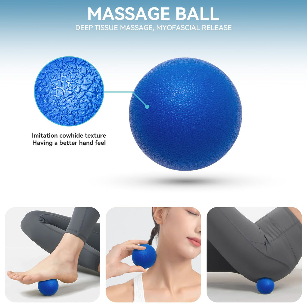 5-in-1 Foam Roller Massage Set with Ball & Stretch Strap