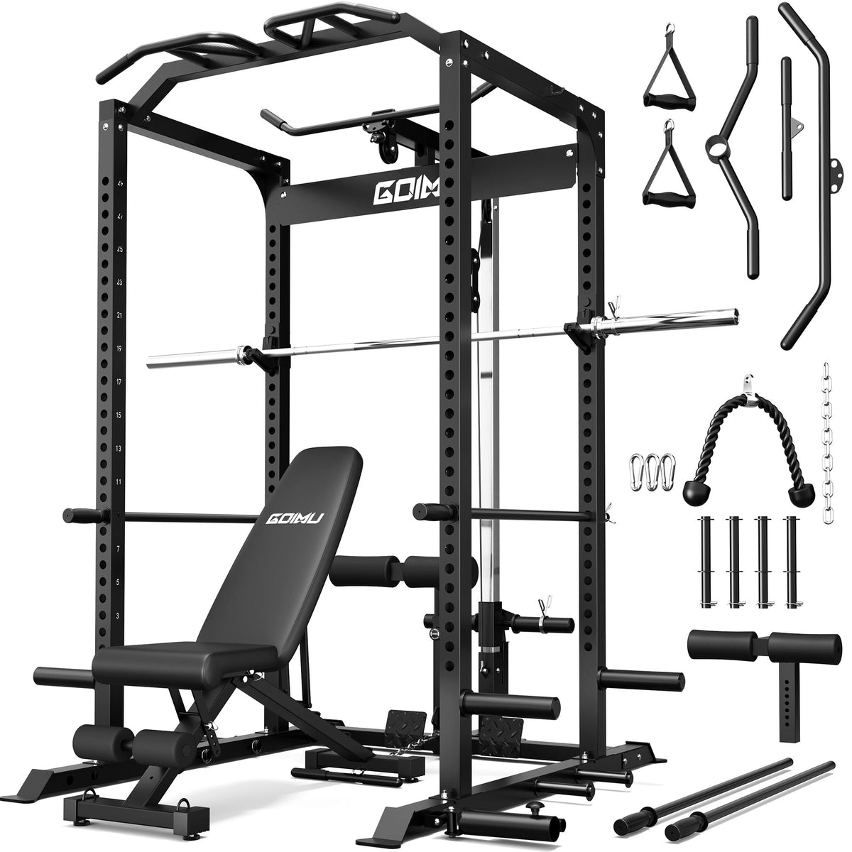 GOIMU C1-V4 Pro Power Cage with LAT Pulldown System