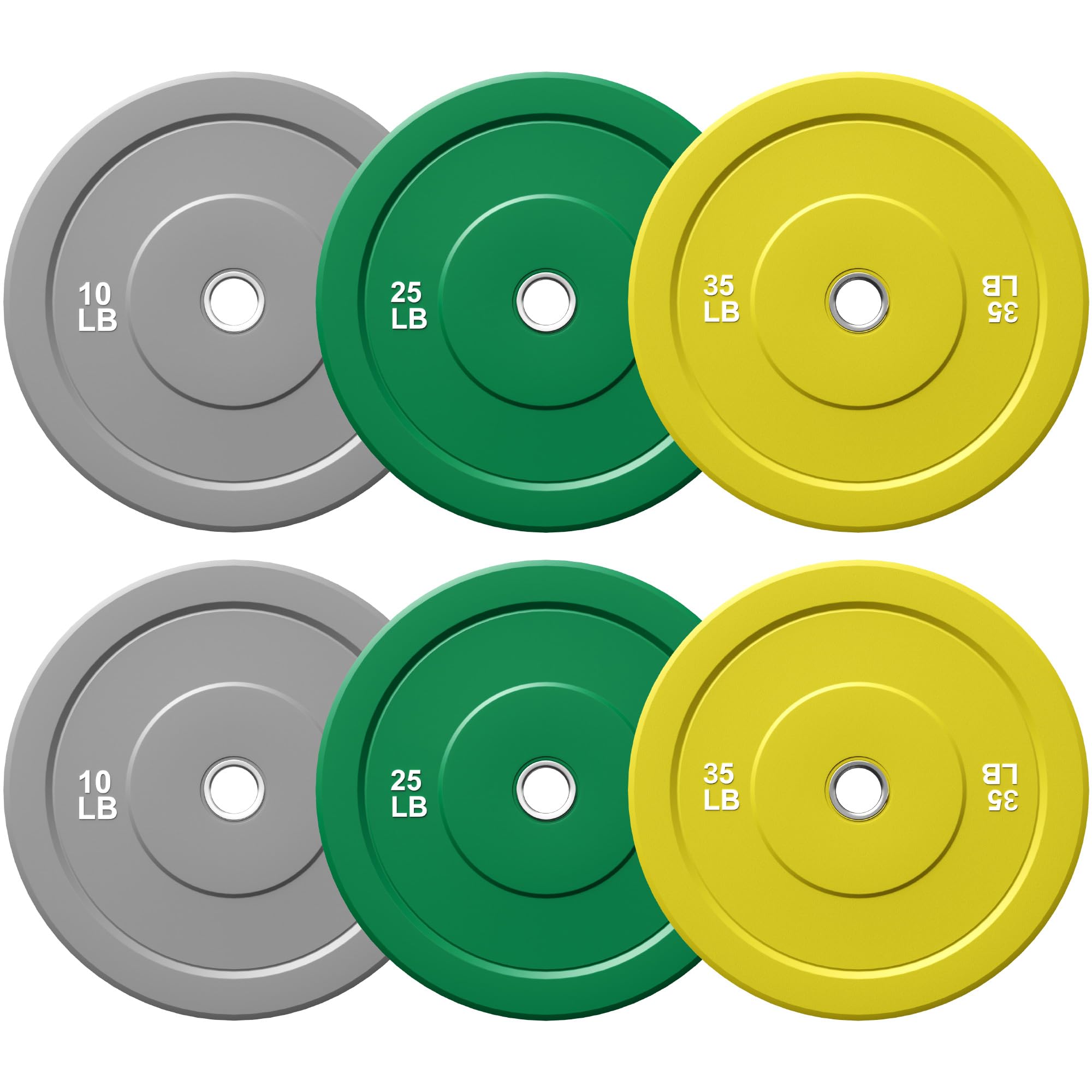 GOIMU Colored Olympic Bumper Weight Plate Set for Strength