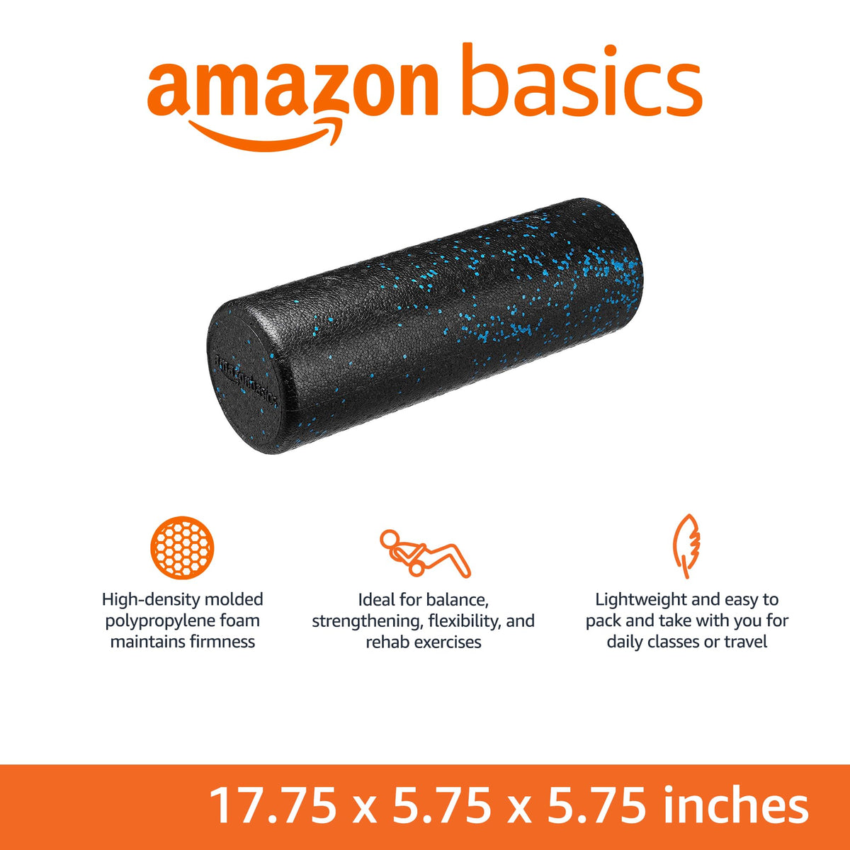 Amazon Basics High-Density Foam Roller for Muscle Recovery