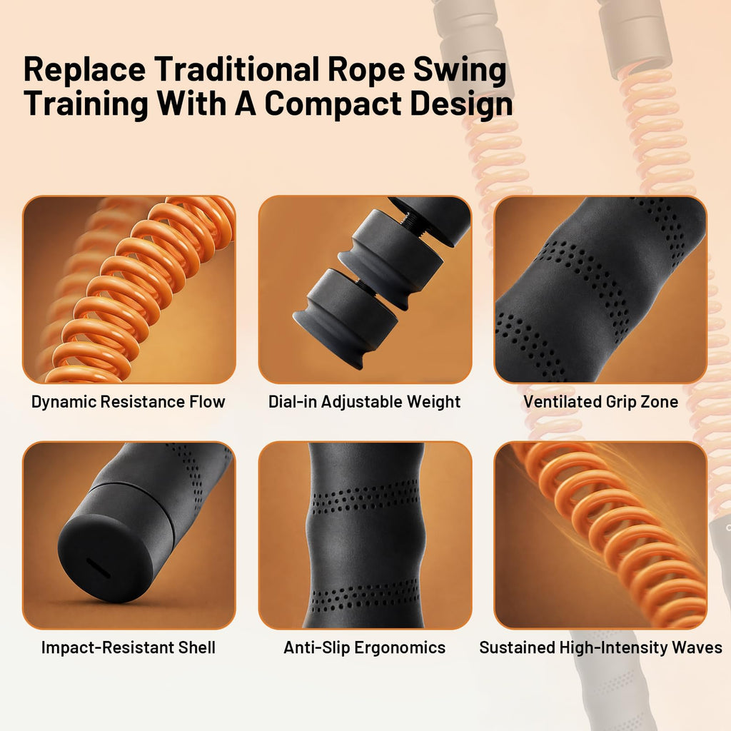 ATIVAFIT Ropeless Battle Ropes for HIIT & Strength Training
