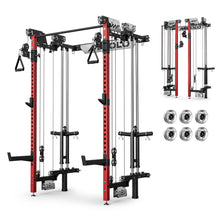 Mikolo Folding Wall-Mounted Squat Rack with Cable System