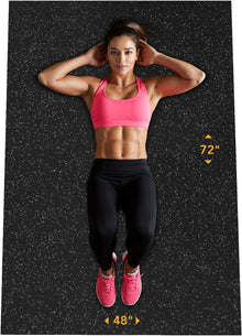 Rubber King Recycled Rubber Exercise Mat for Home Gym Floors