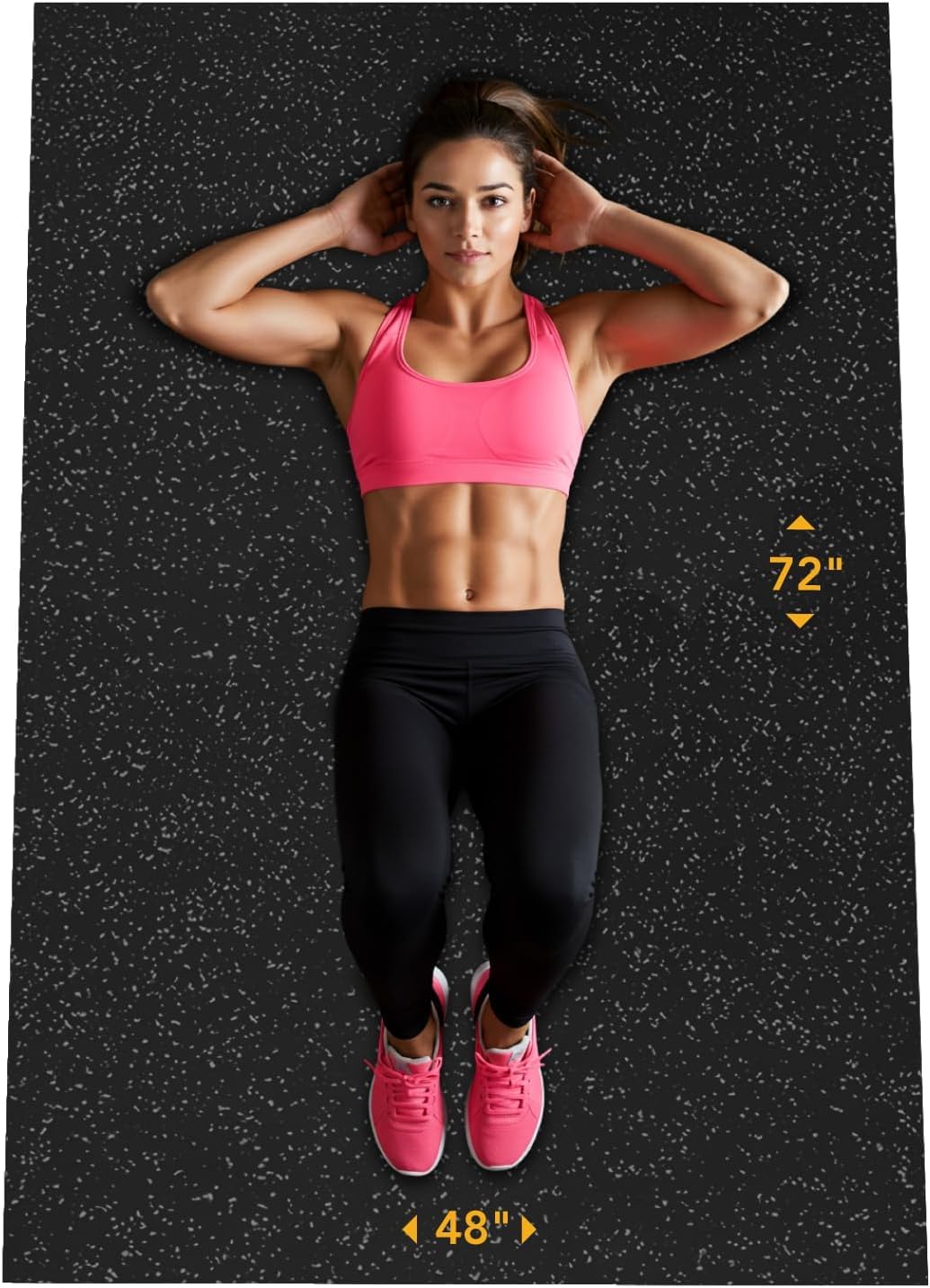 Rubber King Recycled Rubber Exercise Mat for Home Gym Floors