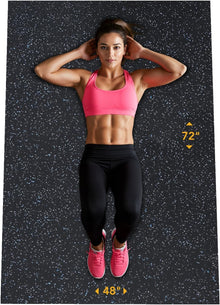 Rubber King Recycled Rubber Exercise Mat for Home Gym Floors