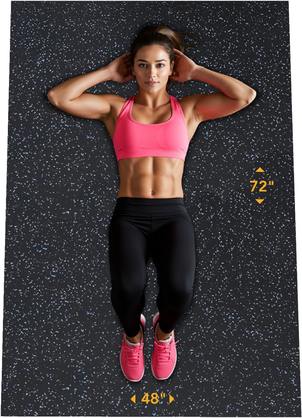 Rubber King Recycled Rubber Exercise Mat for Home Gym Floors