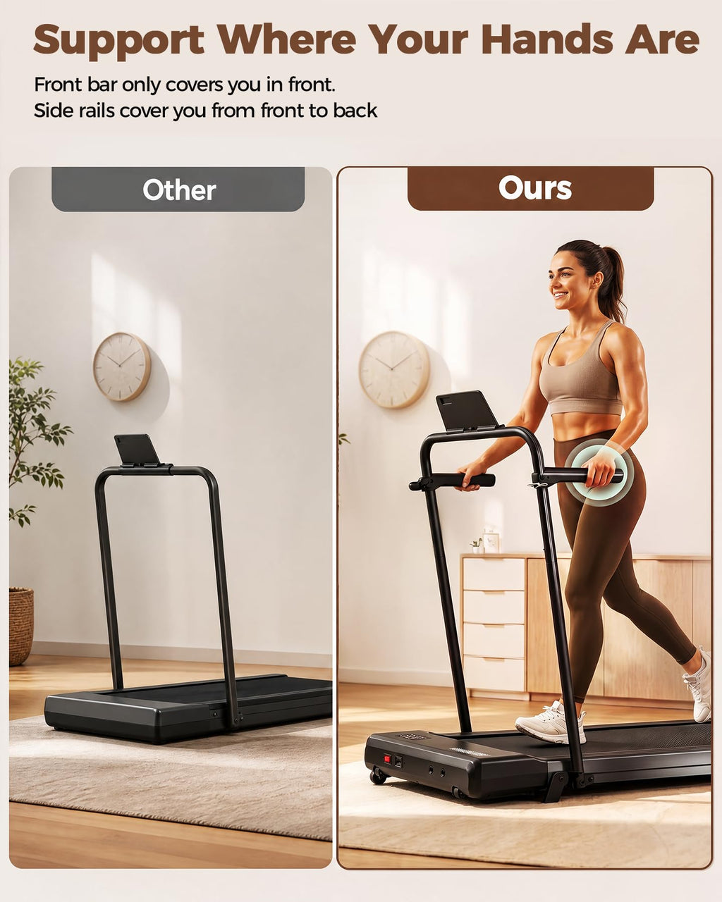 Superun Walking Pad with 6% Incline, 2.5HP Treadmill, 0.6-3.8 MPH, 300 lbs