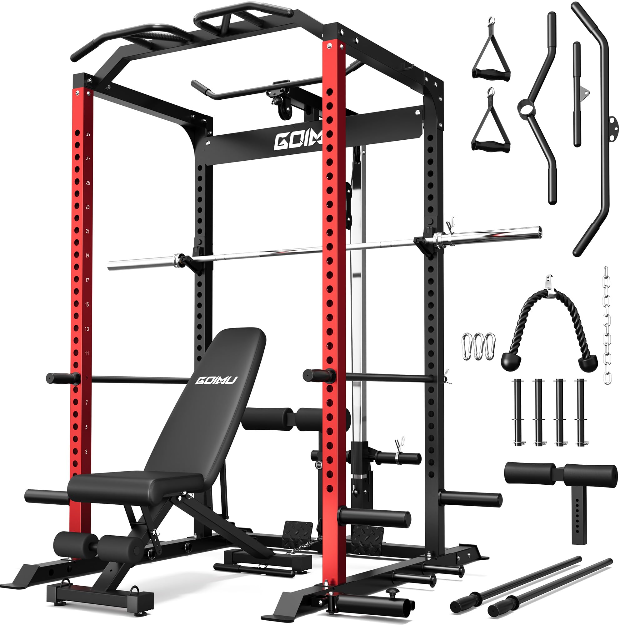 GOIMU C1-V4 Pro Power Cage with LAT Pulldown System