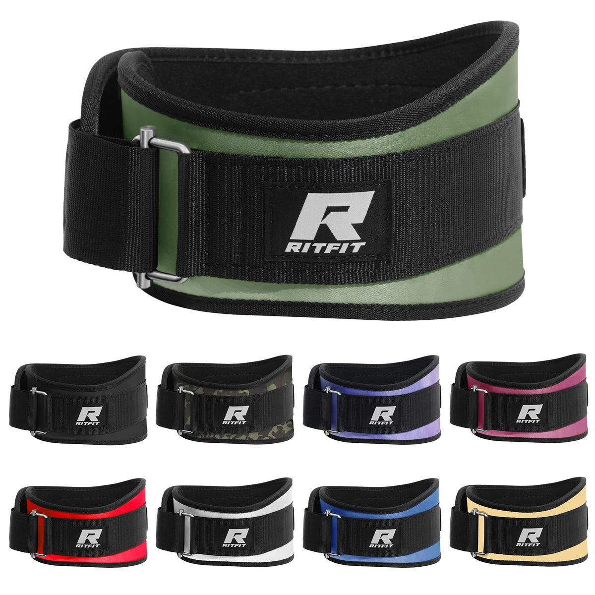 RitFit 6-Inch Weight Lifting Belt for Squats & Deadlifts